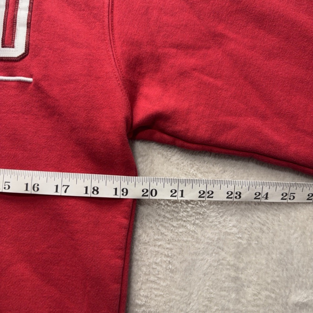 Cor Jesu Big Cotton Sweatshirt Mens M Red Crewneck Embroidered Spellout Pullover - Picture 11 of 12